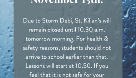 School closure till 10.30 a.m. due to Storm Debi