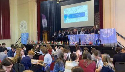 EU/MUN club students at the Terenure Model United Nations Conference 2025